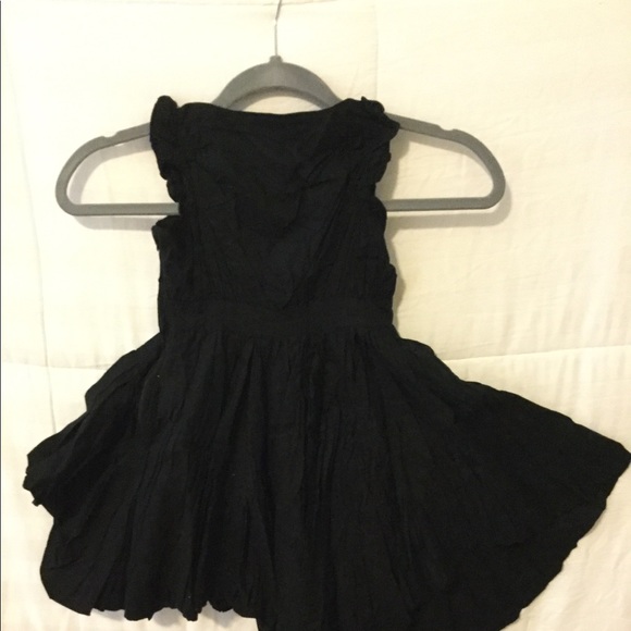 Girls Black Ruffle Dress by Sisley - Picture 2 of 3